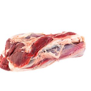 Fresh piece of raw beef meat isolated on white background.